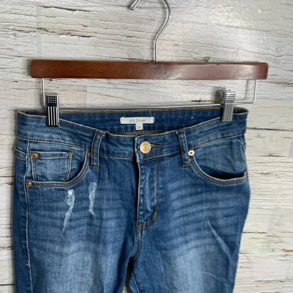 Sts blue high rise Ellie jeans size 26 distressed raw hem - Picture 3 of 7